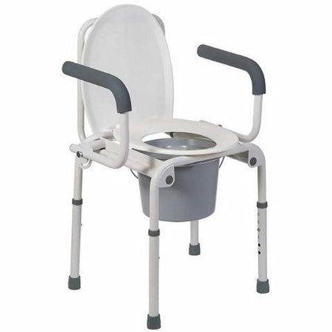 Mabis Healthcare, Commode Chair Mabis  Drop Arm Steel Frame Back Bar 19 to 23 Inch Height, Count of 1 Mabis Healthcare