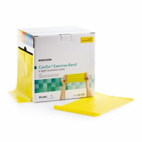 McKesson, Exercise Band Yellow 5 Inch X 50 Yard X-Light Resistance 169-5221, 5 Inch x 50 Yard McKesson