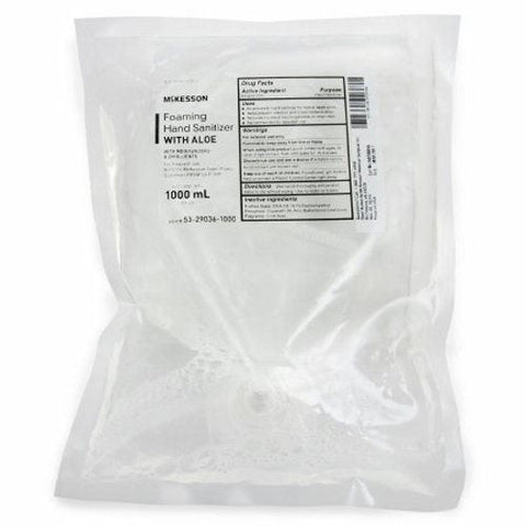 McKesson, Hand Sanitizer with Aloe McKesson 1,000 mL Ethyl Alcohol Foaming Dispenser Refill Bag, 1000 Ml McKesson