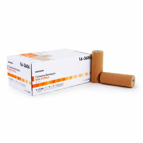 McKesson, Cohesive Bandage 6 Inch X 5 Yard Self-Adherent Closure Tan 16-53616, Count of 12 McKesson