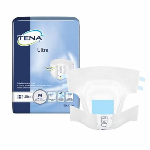 Tena, Unisex Adult Incontinence Brief Ultra Medium Gray Disposable Heavy Absorbency, Case Of 8 Tena