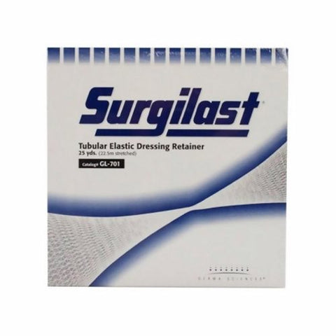 Dermascience, Tubular Elastic Dressing Retainer Surgilast  Fingers, Toes, Wrist Elastic 6-7/8 Inch X 25 Yard Size, 1 Roll Dermascience