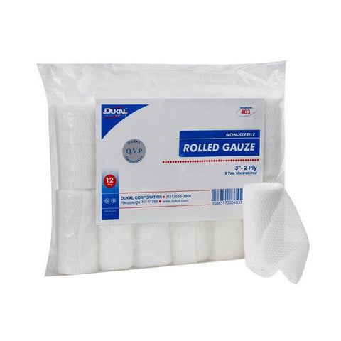 Dukal, Conforming Bandage 3 Inch X 5 Yard NonSterile, Case Of 8 Dukal