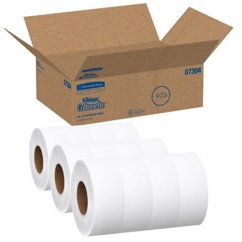Kimberly Clark, Toilet Tissue Scott  Essential Extra Soft JRT White 2-Ply Jumbo Size Cored Roll Continuous Sheet 3-1, Count of 12 Kimberly Clark