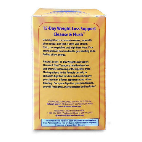 Nature's Secret, 15-Day Weight Loss Support Cleanse And Flush, 60 Tabs Nature's Secret