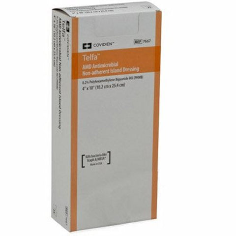 Cardinal, Antimicrobial Dressing Telfa AMD 4 X 8 Inch Sterile, 1 Each Cardinal