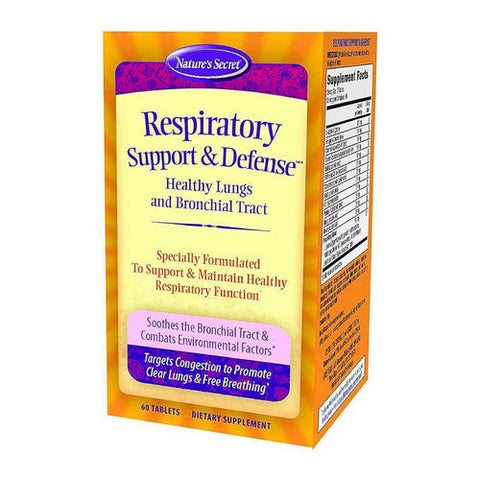 Nature's Secret, Respiratory Support & Defense, 60 Tabs Nature's Secret