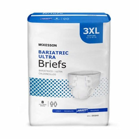 McKesson, Unisex Adult Incontinence Brief Ultra Bariatric 3X-Large Disposable Heavy Absorbency, Count of 4 McKesson