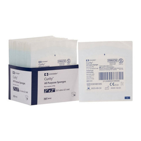 Cardinal, NonWoven Sponge Curity Polyester / Rayon 4-Ply 2 X 2 Inch Square Sterile, Case Of 60 Cardinal