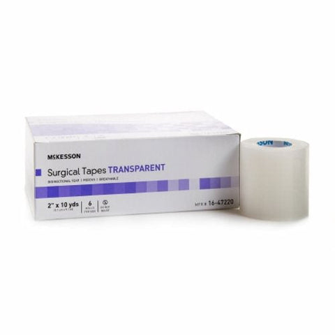McKesson, Medical Tape McKesson Plastic 2 Inch X 10 Yard Transparent NonSterile, Box Of 6 McKesson