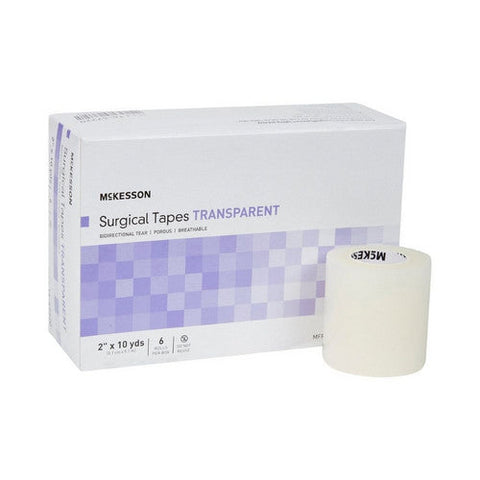 McKesson, Medical Tape McKesson Plastic 2 Inch X 10 Yard Transparent NonSterile, Case Of 12 McKesson