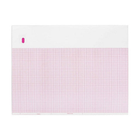 Vyaire, ECG Recording Paper GE Thermal 8-1/2 X 11 Inch Z-Fold Red Grid, Count of 1 Vyaire