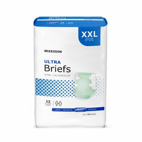 McKesson, Unisex Adult Incontinence Brief Ultra 2X-Large Disposable Heavy Absorbency, Count of 4 McKesson