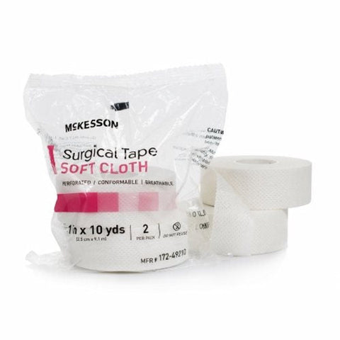 McKesson, Medical Tape McKesson Cloth 1 Inch X 10 Yard White NonSterile, Case Of 12 McKesson