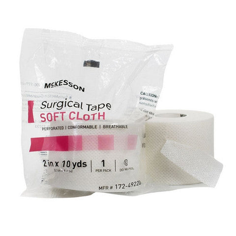 McKesson, Medical Tape McKesson Cloth 2 Inch X 10 Yard White NonSterile, 1 Pack McKesson