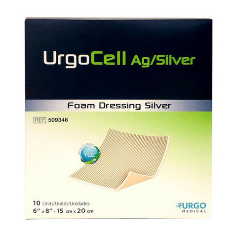 SteadMed, Foam Dressing with Silver Restore 6 X 8 Inch Rectangle Sterile, Box Of 10 SteadMed