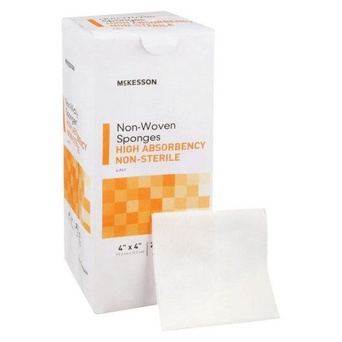 McKesson, Nonwoven Sponge 4 X 4 Inch 4-Ply NonSterile 94442000, Case Of 10 McKesson