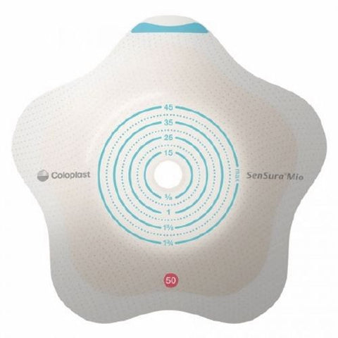 Coloplast, Ostomy Barrier SenSura  Mio Convex Flip Pre-Cut, Standard Wear Yellow Code 2 Inch Stoma, Box Of 5