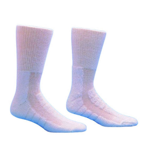 Salk, Diabetic Socks HealthDri Calf High Size 9-11 White Closed Toe, 2 Pairs Salk