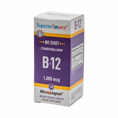 Superior Source, Vitamin B12, 1000 mcg, 100 Count Superior Source