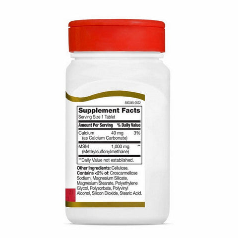 21st Century, Msm, 1000 Mg, 90 Tabs 21st Century