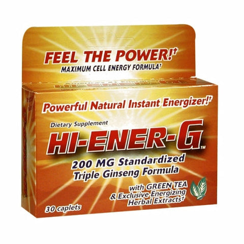 Hi-Ener-G, Hi-Ener-G, 200 mg, 30 Caplets Hi-Ener-G