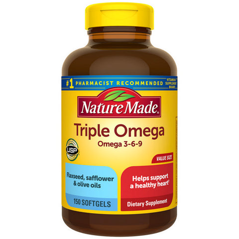 Triple Omega 3-6-9 150 Liquid Softgels by Nature Made