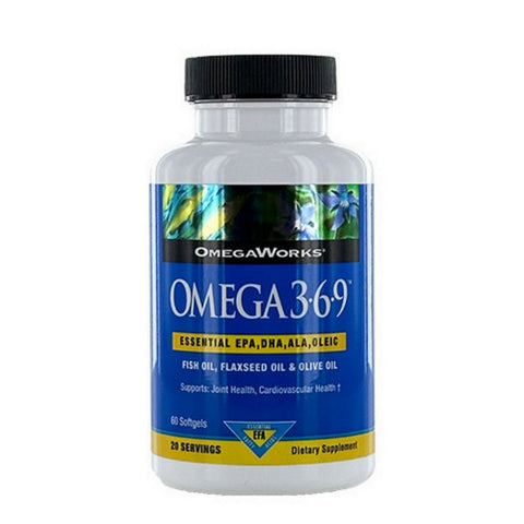 Omega 3-6-9 60 Softgels by OmegaWorks