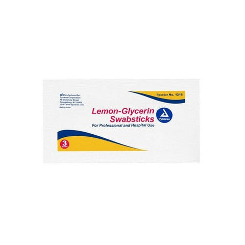 Dynarex, Lemon Glycerin Swabsticks, 1 Pack Dynarex
