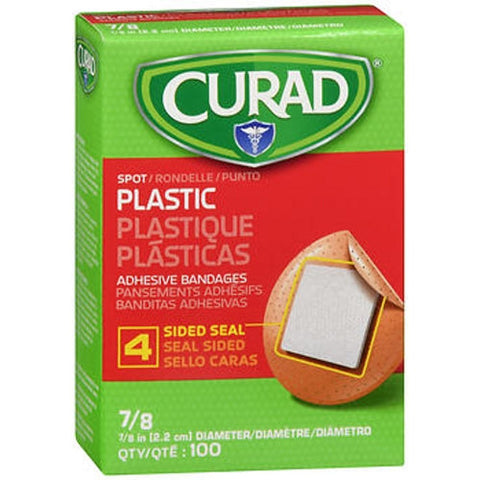 Curad, Plastic Adhesive Bandages Spot, 100 Each Curad