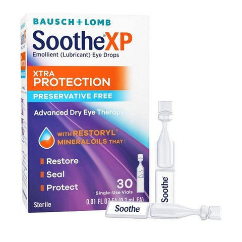 Bausch + Lomb, Soothe Xp Xtra Protection Emollient Eye Drops Single-Use Vials, 30 Each Bausch + Lomb
