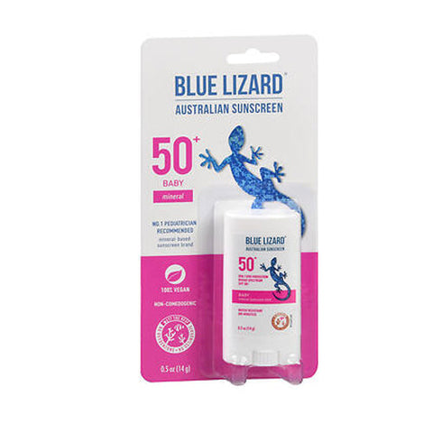 Blue Lizard, Baby Sunscreen Stick SPF 50+, 0.5 Oz Blue Lizard