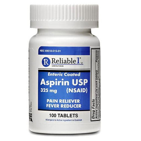 Reliable1, Aspirin Entric Coated, 100 Count Reliable1