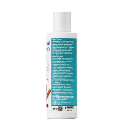 Essential Oxygen, Organic Brushing Rinse, Cinnamint 3 Oz Essential Oxygen