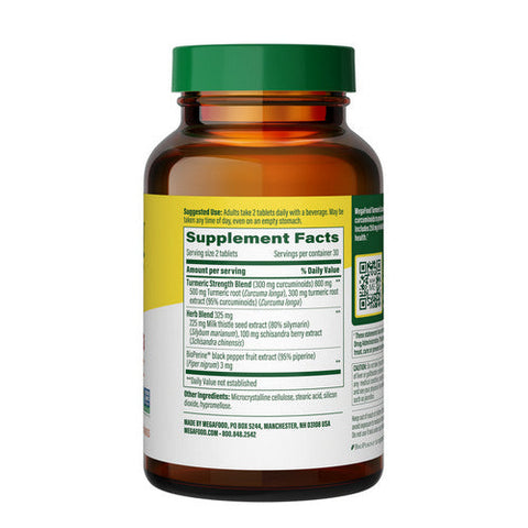 MegaFood, Turmeric Curcumin Extra Strength Liver, 60 Tabs MegaFood