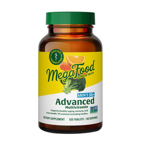MegaFood, Men's 55+ Advanced Multivitamin, 120 Tabs MegaFood