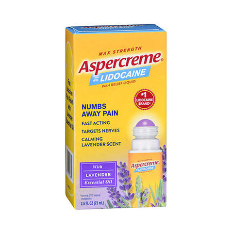 Aspercreme, Essentail Oils Lidocaine Pain Relief with Lavender, 2.5 Oz Aspercreme