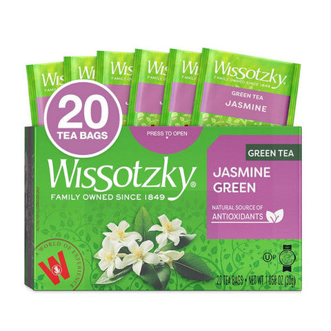 Wissotzky, Jasmine Green Tea, 20 Bags(Case Of 6) Wissotzky