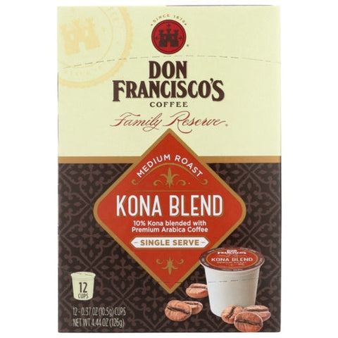 Don Francisco, Coffee Kona Blnd Ss, 12 Count(Case Of 6) Don Francisco