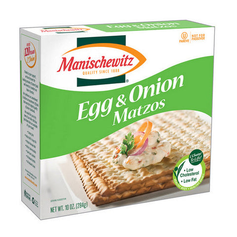 Manischewitz, Egg And Onion Matzo, 10 Oz(Case Of 12) Manischewitz