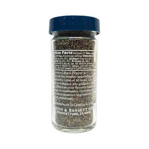 Morton & Bassett, Black Pepper Fine Ground, 2 Oz(Case Of 3) Morton & Bassett