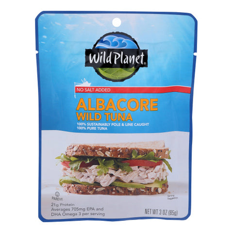 Albacore Tuna With No Salt Added 3 Oz(Case Of 24) by Wild Planet