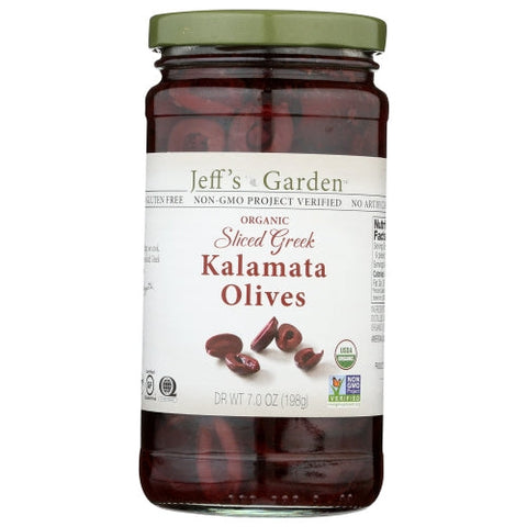 Jeff's GardenPatak, Organic Greek Kalamata Sliced Olives, 7 Oz(Case Of 6) Jeff's GardenPatak
