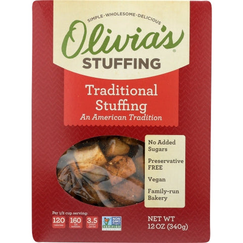 Olivias Croutons, Stuffing Traditional, 12 Oz(Case Of 6) Olivias Croutons