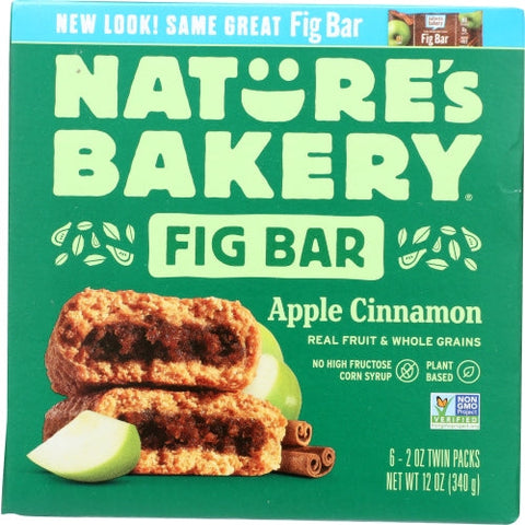 Natures Bakery, Bar Fig Whlwht Appl Cnnmn, 12 Oz(Case Of 6) Natures Bakery