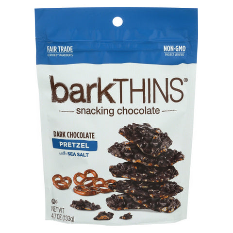 Dark Chocolate Pretzel Snacks Case of 12 X 4.7 Oz by Barkthins