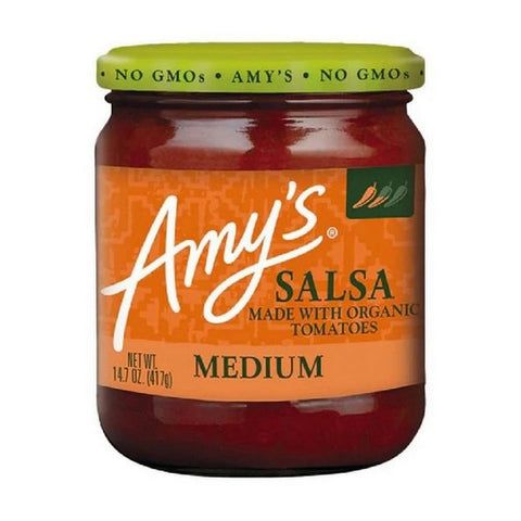 Amys, Organic Salsa Medium With Tomatoes, 14.7 Oz(Case Of 6) Amys
