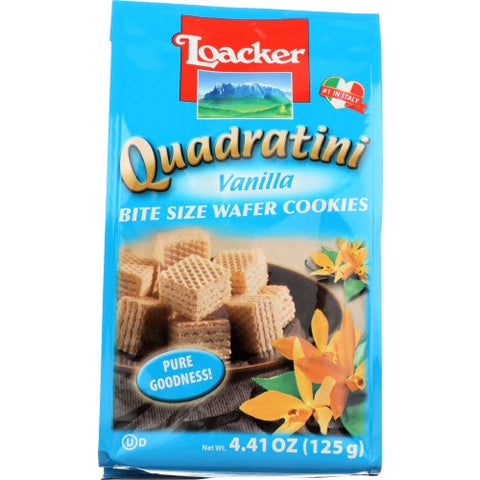 Loacker, Small Quadratini Vanilla, 4.41 Oz(Case Of 6) Loacker