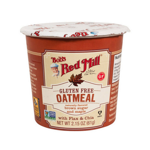 Bobs Red Mill, Oatmeal Cup Mapple Brown Sugar, 2.15 Oz(Case Of 12)