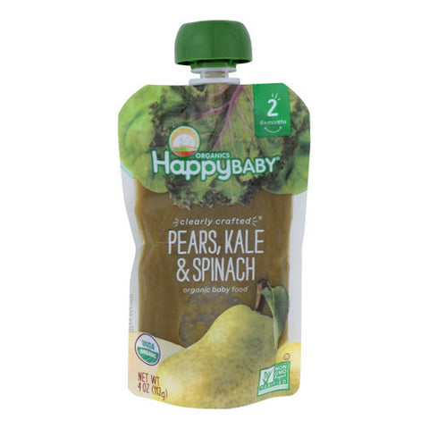 Happy Baby Food, Clearly Crafted Apples Kale And Avocados Stage-2, 4 Oz(Case Of 16) Happy Baby Food
